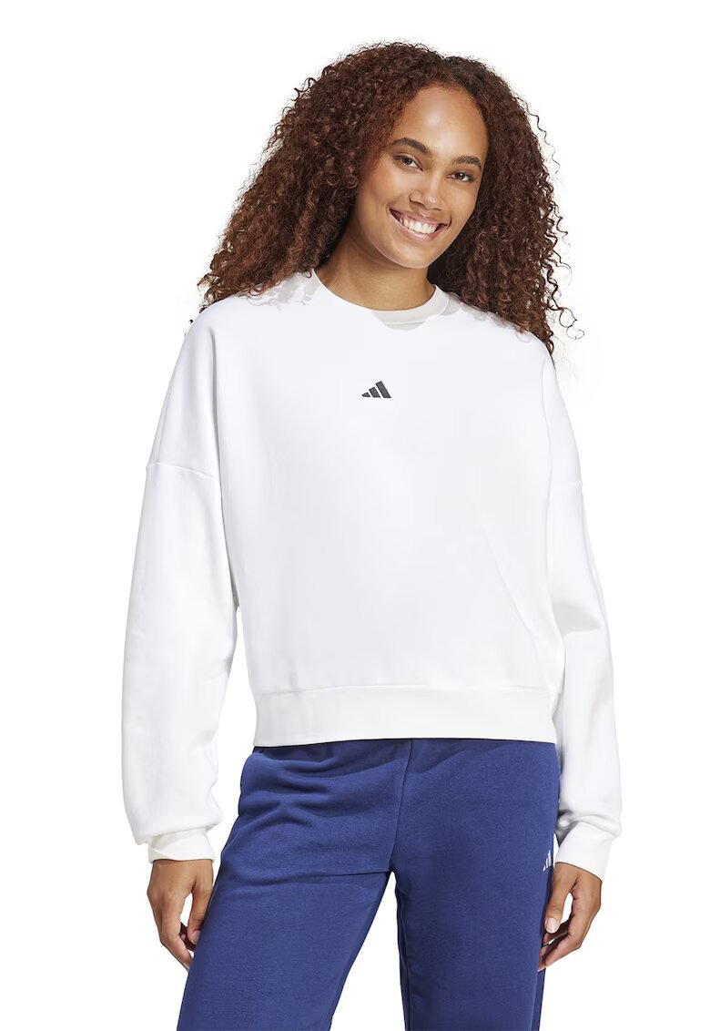 ADIDAS SPORTSWEAR Bluza de trening lejera cu captuseala calduroasa - Negru stins/Alb optic