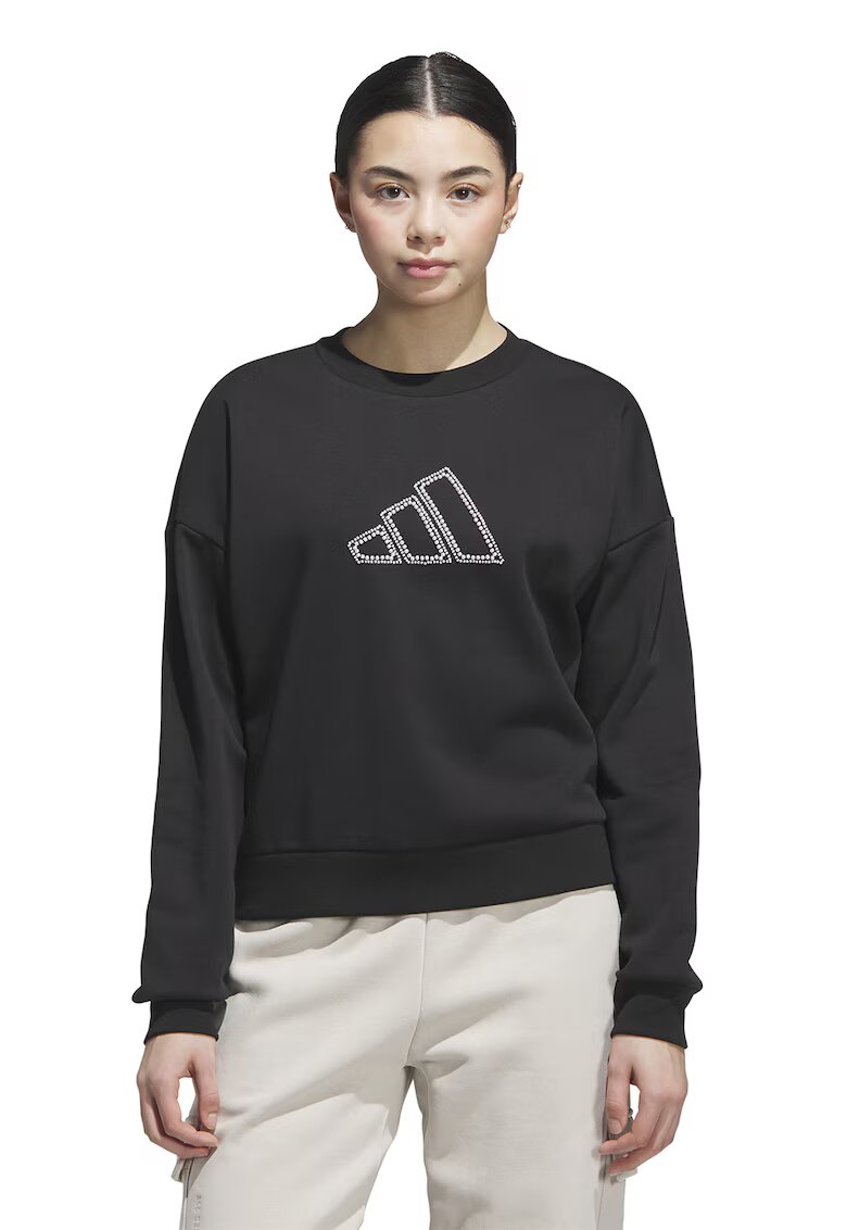 ADIDAS SPORTSWEAR Bluza de trening lejera cu maneci cazute - Alb/Negru