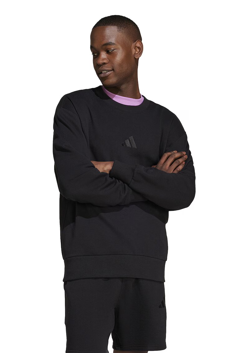ADIDAS SPORTSWEAR Bluza lejera de trening din bumbac ALL SZN - Negru