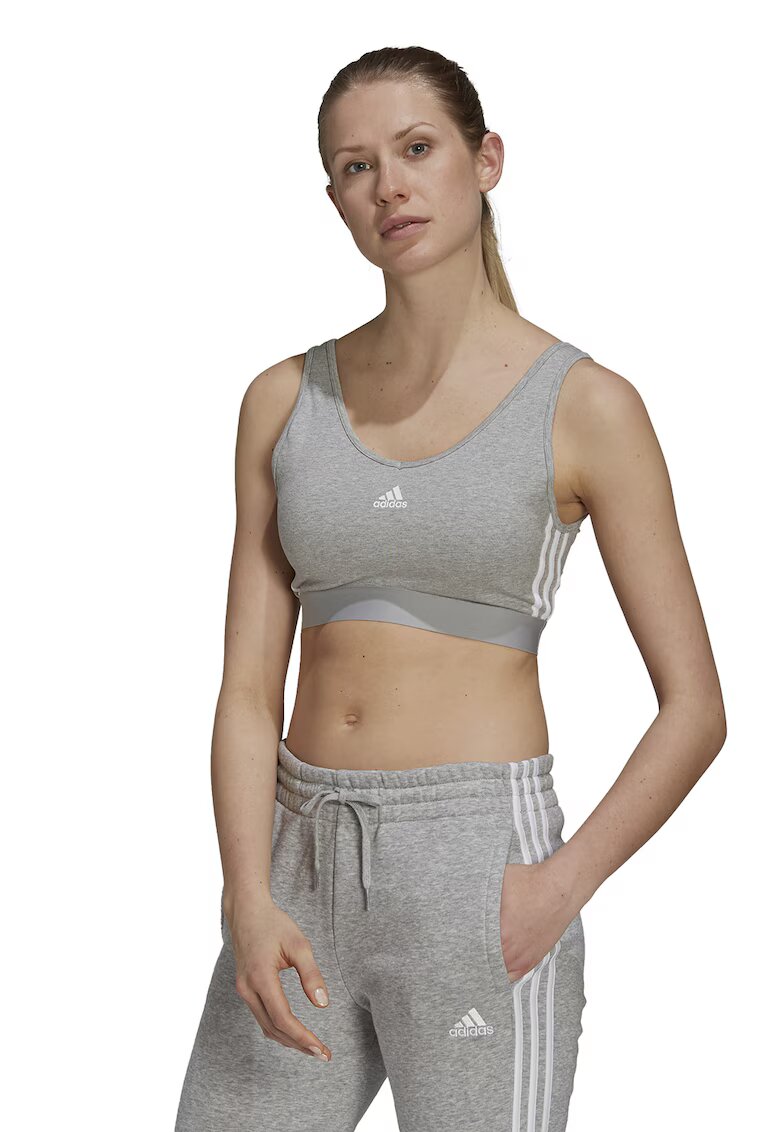 ADIDAS SPORTSWEAR Bustiera cu bureti detasabili Essentials - Gri