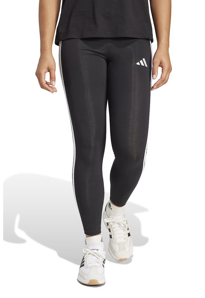 ADIDAS SPORTSWEAR Colanti cu imprimeu logo - Alb/Negru