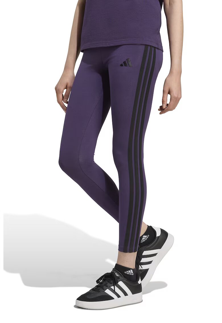 ADIDAS SPORTSWEAR Colanti cu imprimeu logo - Negru/Ametist