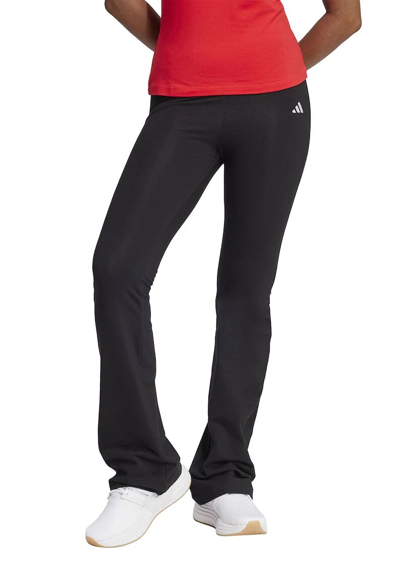ADIDAS SPORTSWEAR Colanti evazati cu talie inalta - Negru