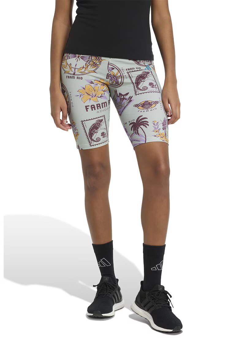 ADIDAS SPORTSWEAR Colanti scurti Farm - Visiniu/Gri cenusiu