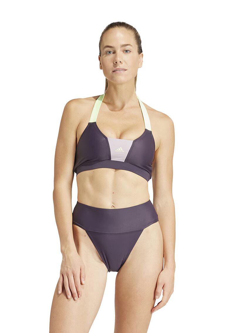 ADIDAS SPORTSWEAR Costum de baie din doua piese cu garnituri contrastante - Violet prafuit