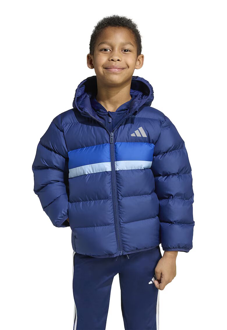 ADIDAS SPORTSWEAR Geaca cu gluga si aspect matlasat - Albastru