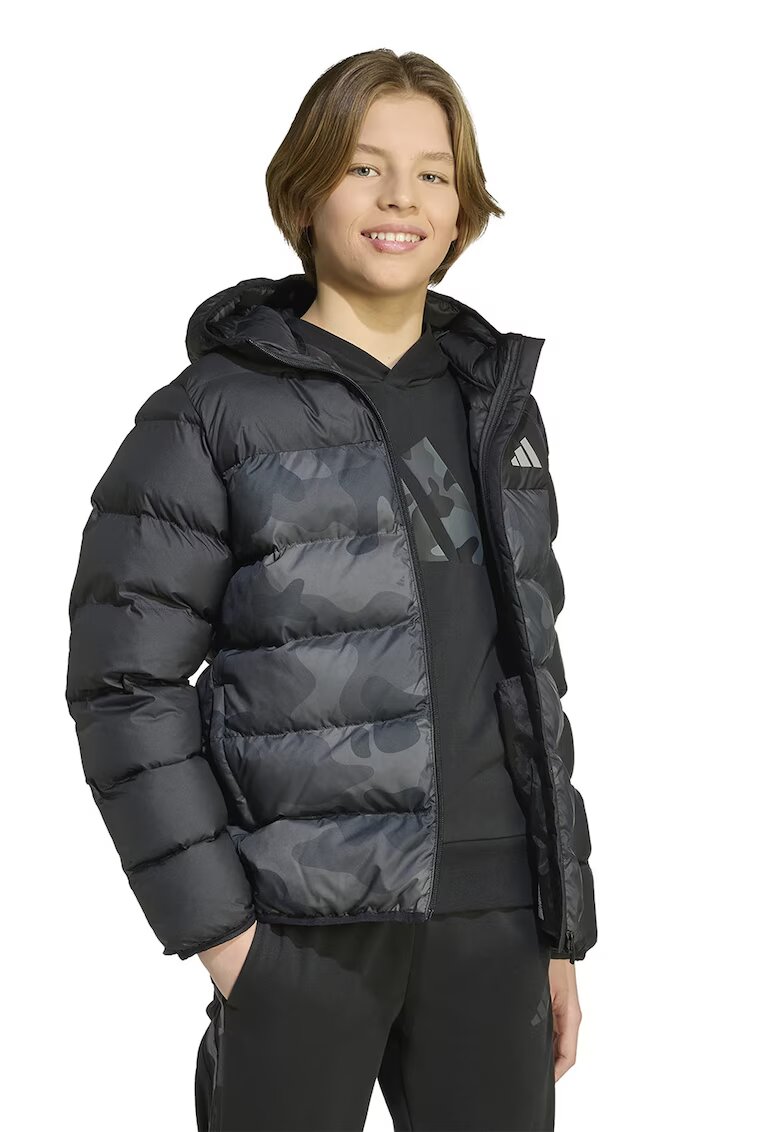 ADIDAS SPORTSWEAR Geaca cu vatelina si model camuflaj - Negru
