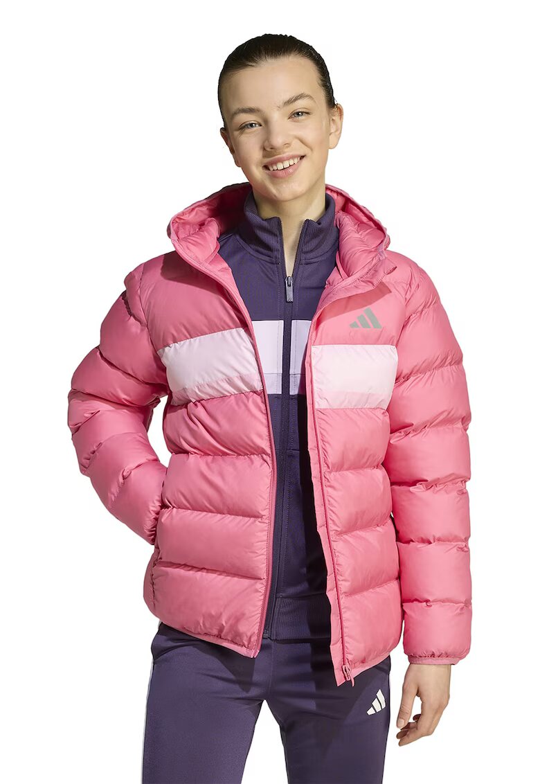 ADIDAS SPORTSWEAR Geaca impermeabila matlasata - Roz pastel/Roz pal