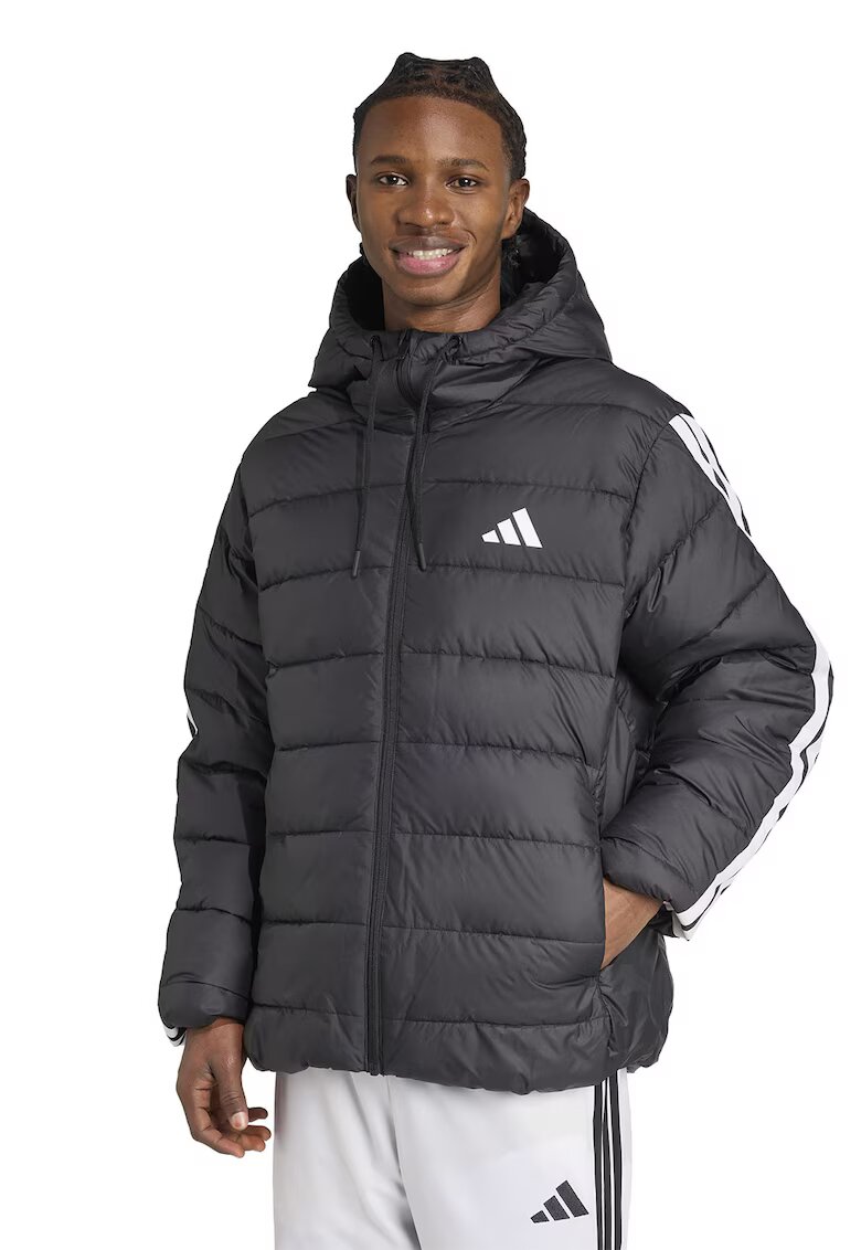 ADIDAS SPORTSWEAR Geaca matlasata cu gluga Essentials - Negru