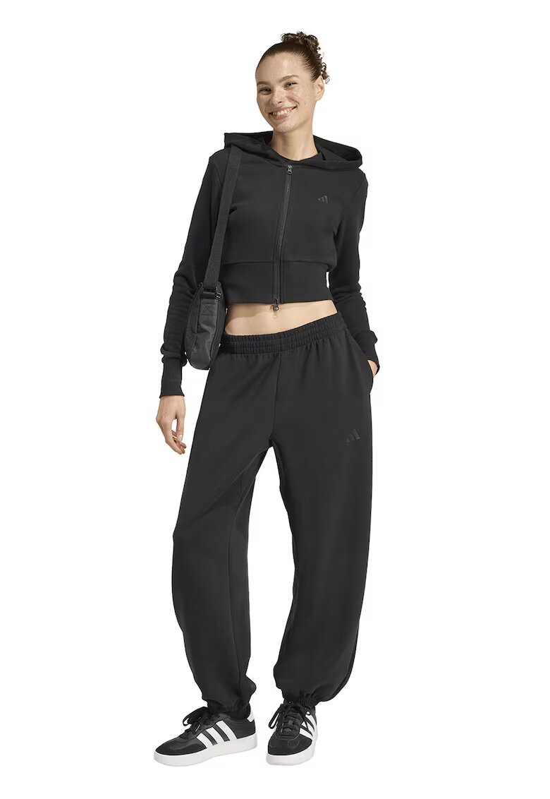 ADIDAS SPORTSWEAR Hanorac crop cu logo - Negru