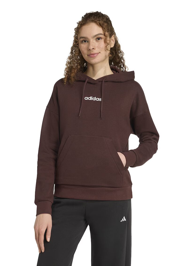 ADIDAS SPORTSWEAR Hanorac cu buzunar kangaroo - Alb/Maro inchis