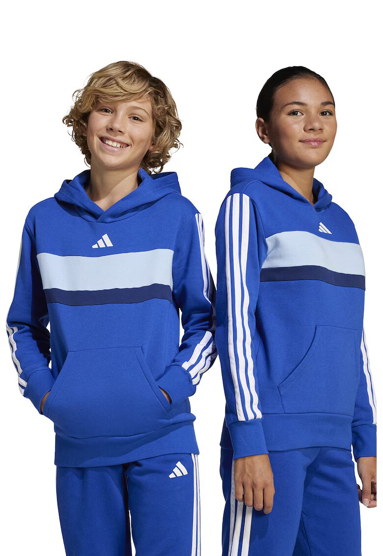ADIDAS SPORTSWEAR Hanorac cu buzunar kangaroo si logo - Alb/Albastru royal