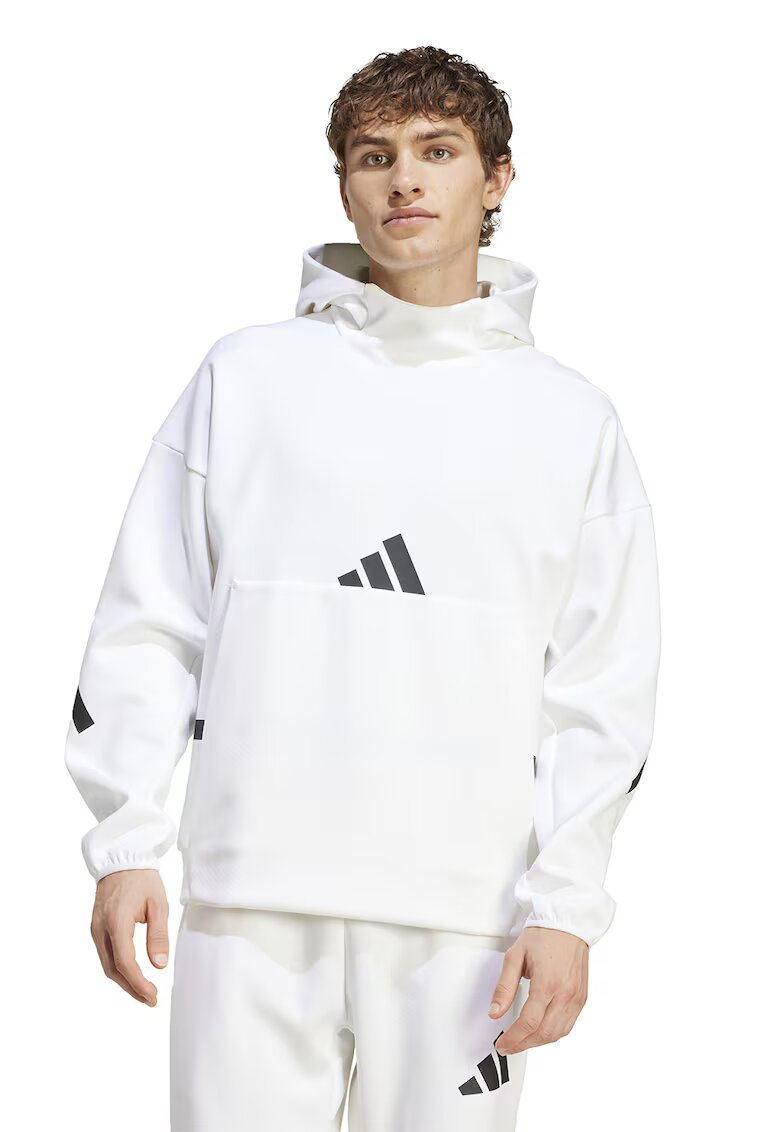 ADIDAS SPORTSWEAR Hanorac cu buzunar kangaroo Z.N.E. - Alb