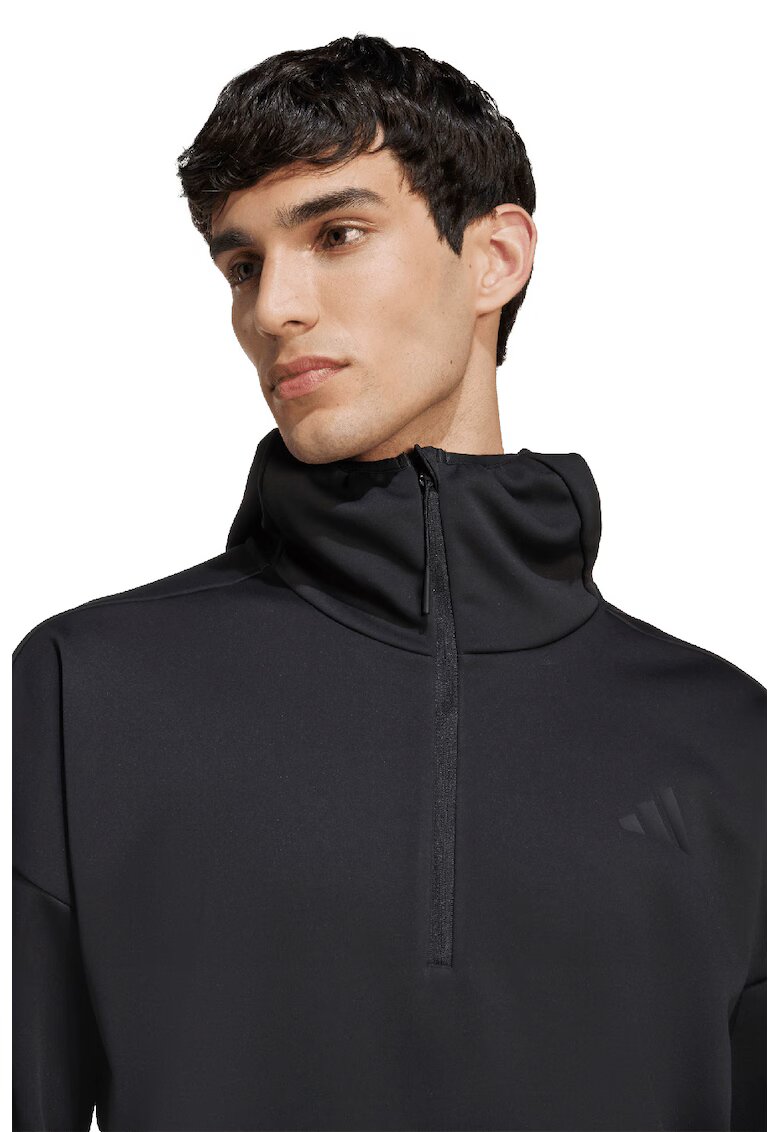 ADIDAS SPORTSWEAR Hanorac cu fermoa scurt si buzunare - Negru