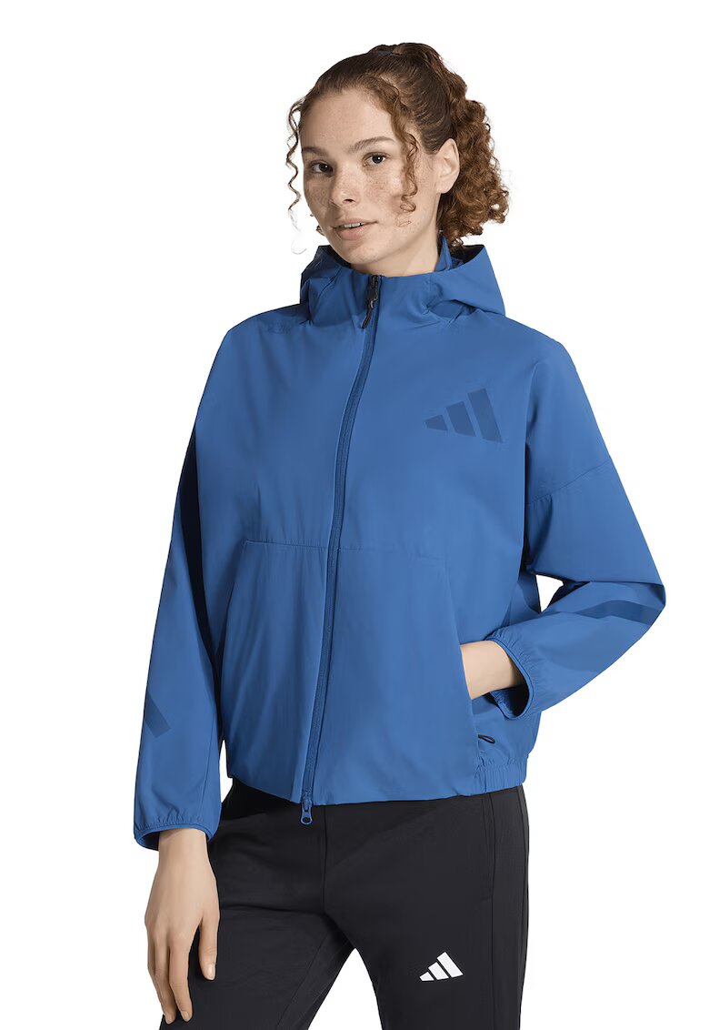 ADIDAS SPORTSWEAR Hanorac cu fermoar si buzunare laterale - Albastru