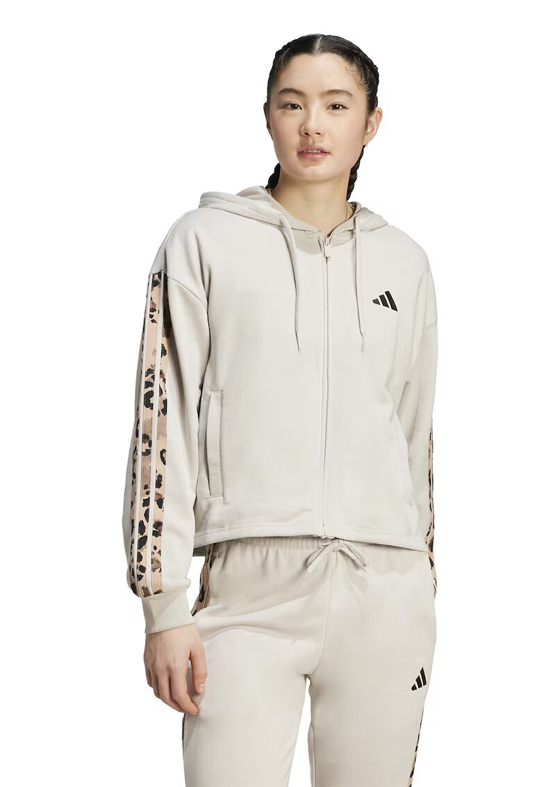 ADIDAS SPORTSWEAR Hanorac cu fermoar si doua buzunare - Maro deschis/Bej deschis
