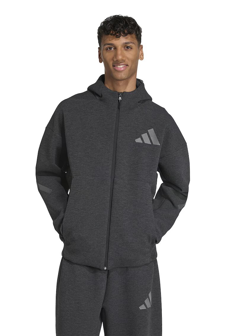 ADIDAS SPORTSWEAR Hanorac cu fermoar Z.N.E. - Gri inchis melange
