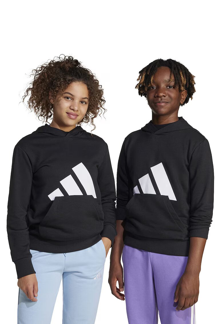 ADIDAS SPORTSWEAR Hanorac cu imprimeu logo - Alb/Negru