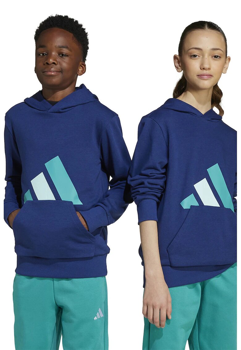 ADIDAS SPORTSWEAR Hanorac cu imprimeu logo - Alb/Turcoaz/Albastru royal