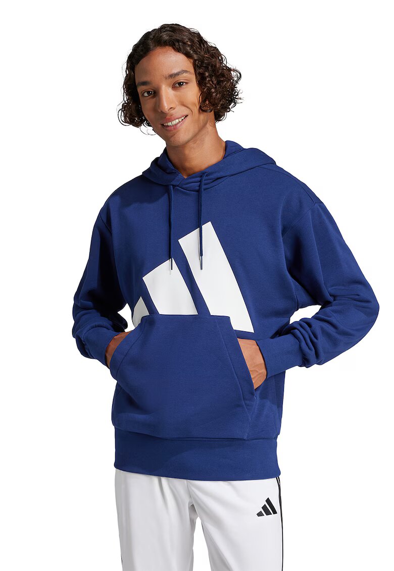 ADIDAS SPORTSWEAR Hanorac cu imprimeu logo - Albastru inchis/Alb optic