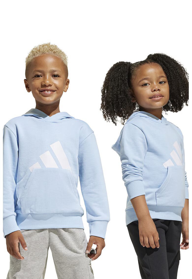 ADIDAS SPORTSWEAR Hanorac cu imprimeu logo contrastant - Alb/Albastru glaciar