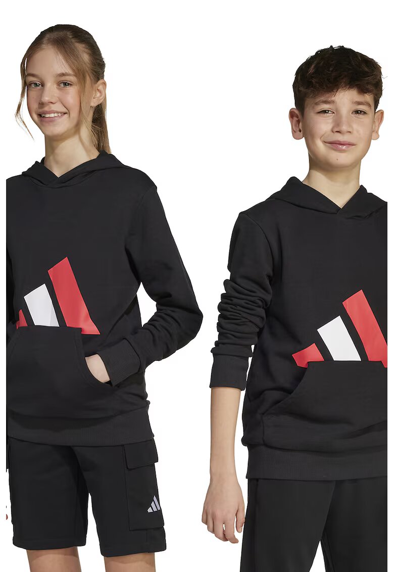 ADIDAS SPORTSWEAR Hanorac cu imprimeu logo - Rosu/Alb/Negru