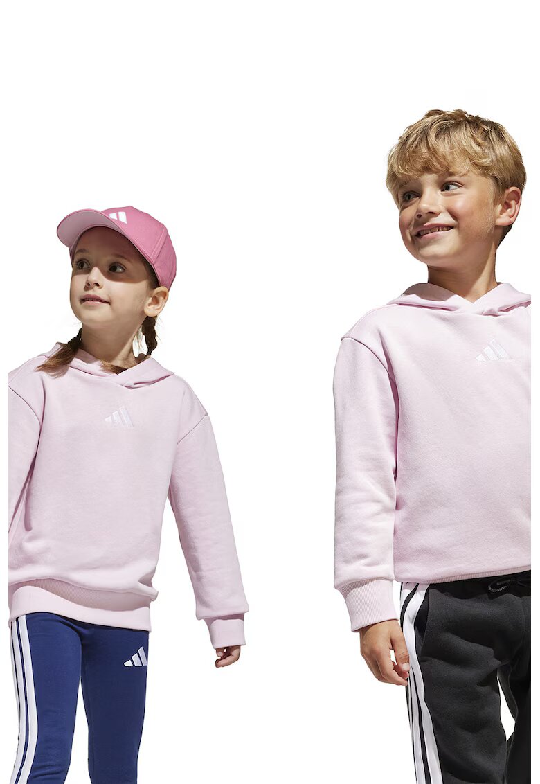 ADIDAS SPORTSWEAR Hanorac cu logo brodat - Alb/Roz pal