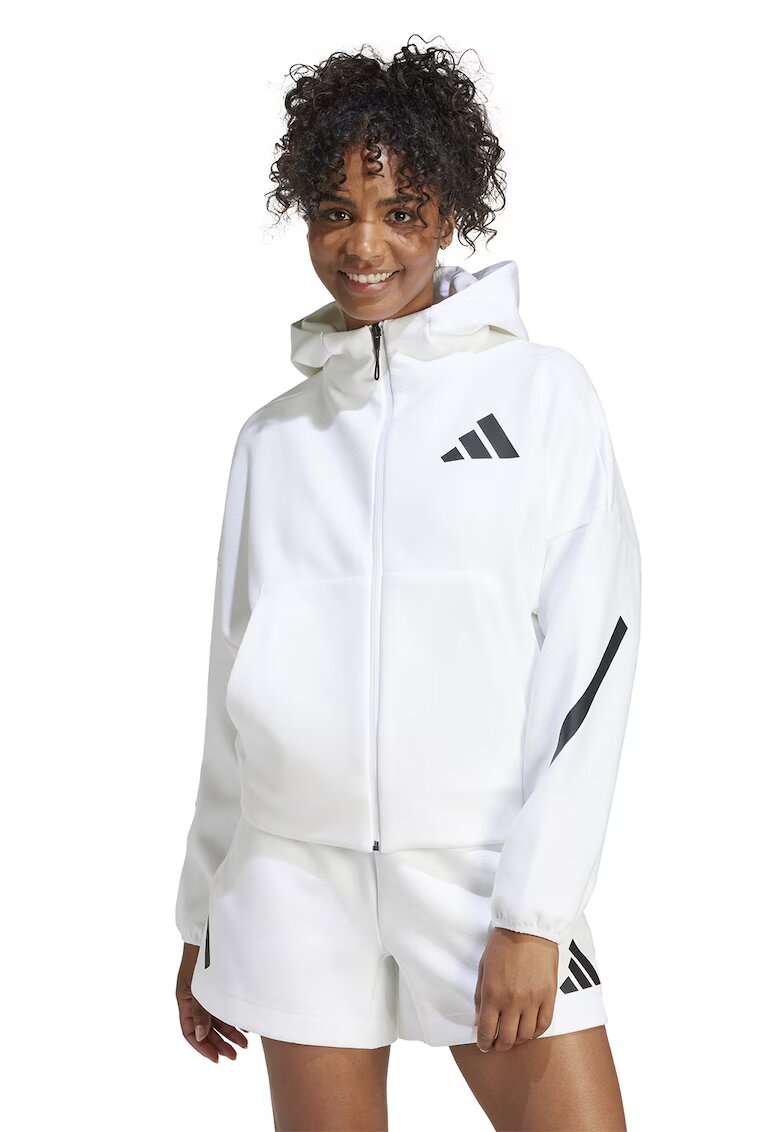 ADIDAS SPORTSWEAR Hanorac cu maneci cazute si buzunare oblice Z.N.E. - Alb