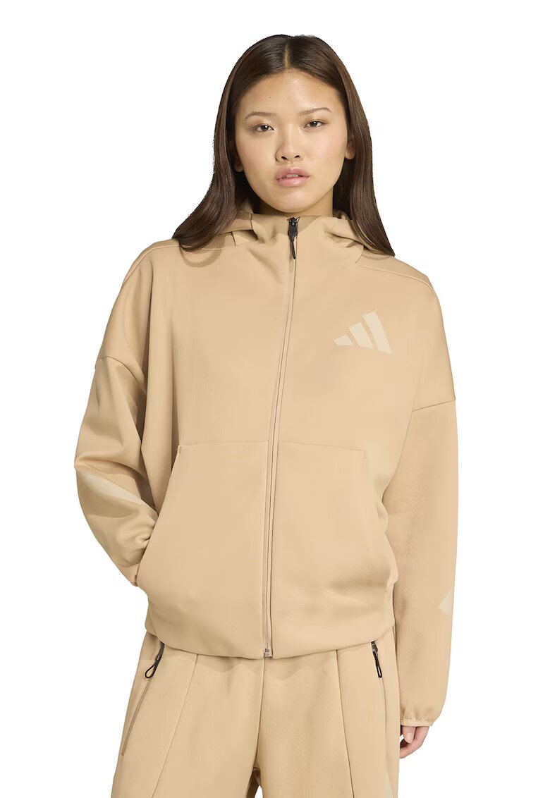 ADIDAS SPORTSWEAR Hanorac cu maneci cazute si buzunare oblice Z.N.E. - Maro nisip