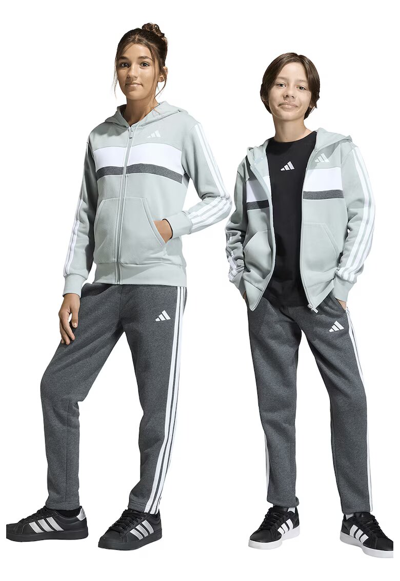 ADIDAS SPORTSWEAR Hanorac cu maneci lungi si model logo - Alb/Verde pal/Gri inchis