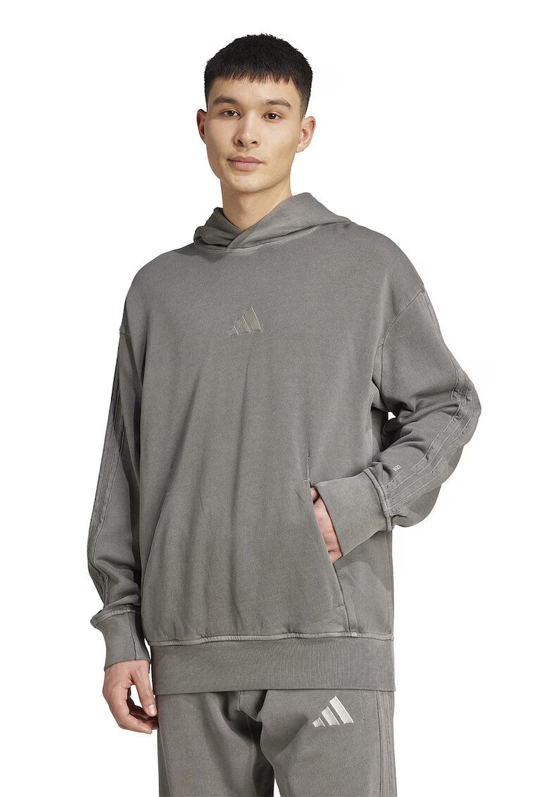 ADIDAS SPORTSWEAR Hanorac de bumbac cu logo - Gri inchis