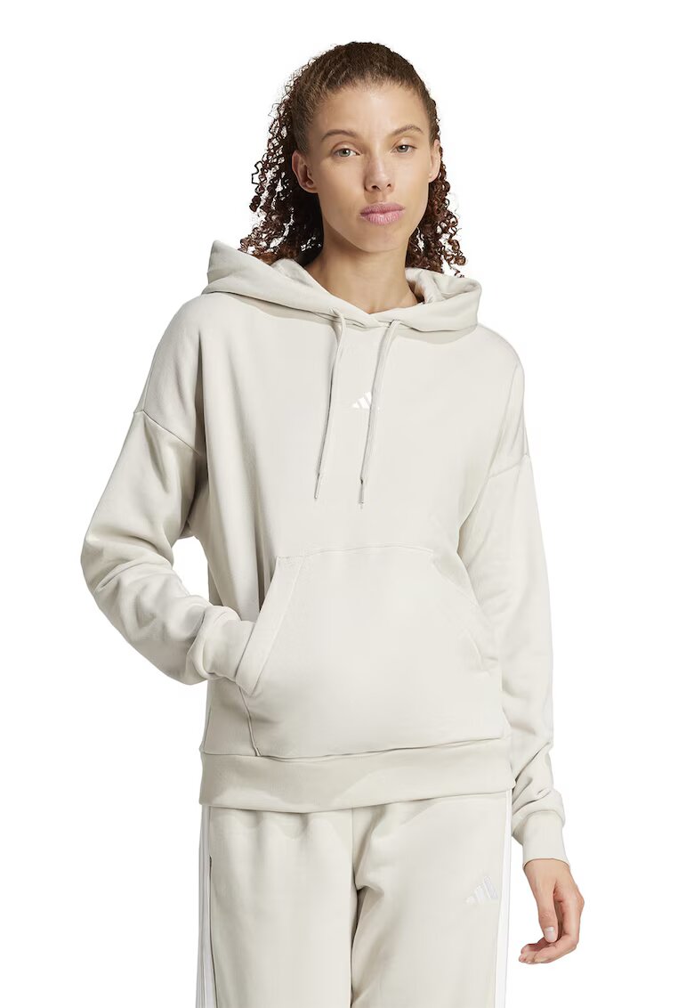 ADIDAS SPORTSWEAR Hanorac din amestec de bumbac cu buzunar kangaroo Essentials - Alb murdar