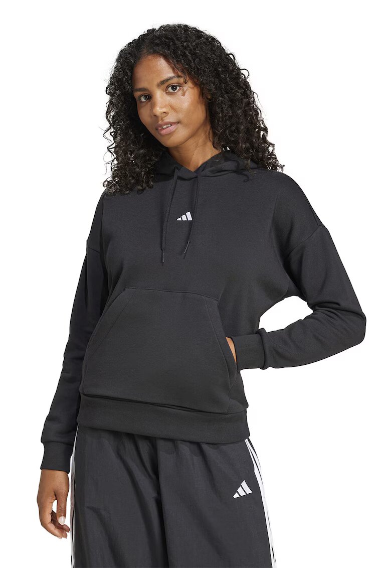 ADIDAS SPORTSWEAR Hanorac din amestec de bumbac cu buzunar kangaroo Essentials - Negru