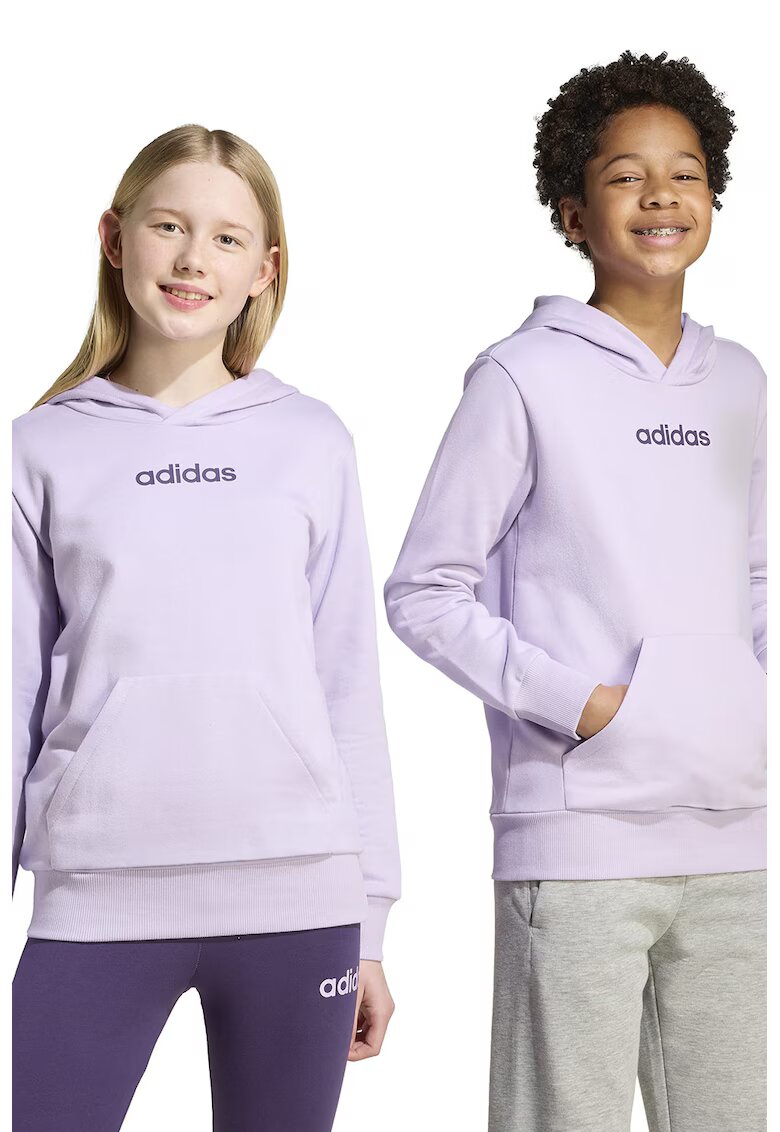 ADIDAS SPORTSWEAR Hanorac din amestec de bumbac cu imprimeu logo - Lila