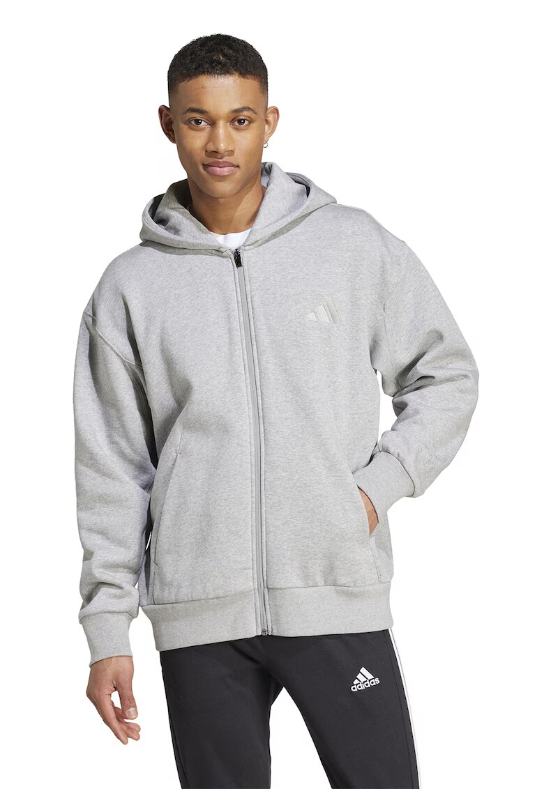 ADIDAS SPORTSWEAR Hanorac lejer cu fermoar ALL SZN - Gri deschis