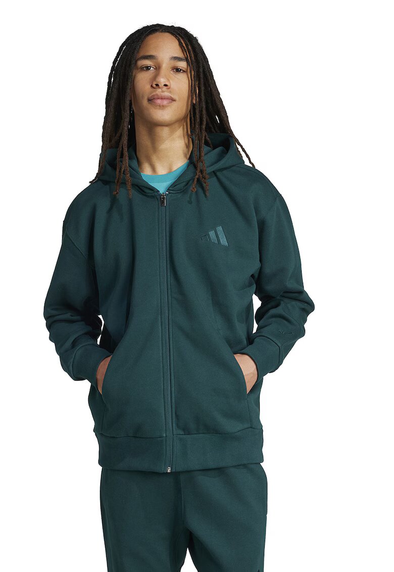 ADIDAS SPORTSWEAR Hanorac lejer cu fermoar ALL SZN - Verde aquamarin
