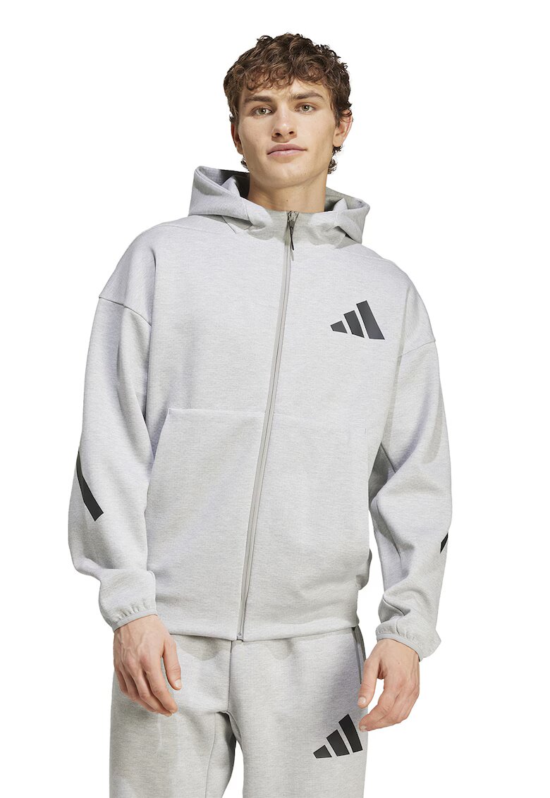 ADIDAS SPORTSWEAR Hanorac lejer cu fermoar Z.N.E. - Alb