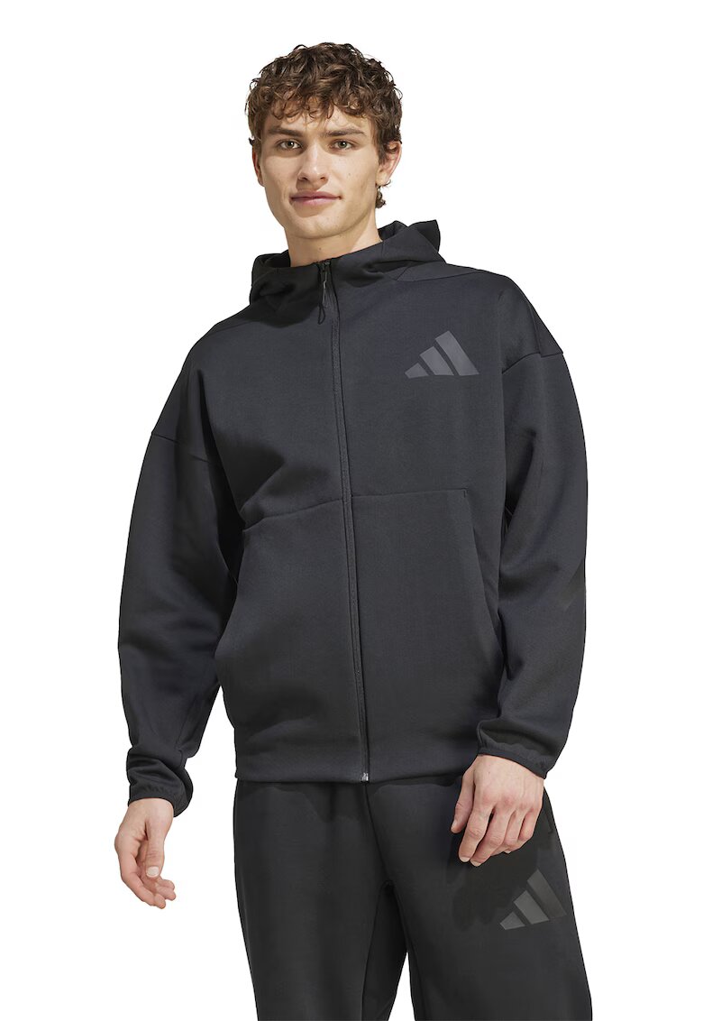 ADIDAS SPORTSWEAR Hanorac lejer cu fermoar Z.N.E. - Negru