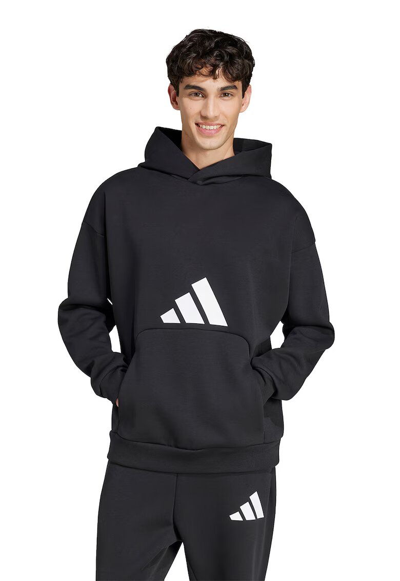 ADIDAS SPORTSWEAR Hanorac relaxed fit cu buzunar kangaroo - Negru