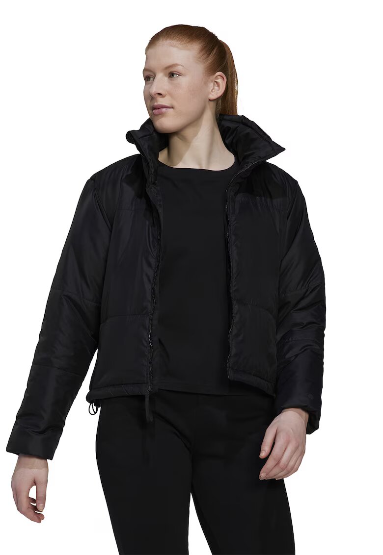 ADIDAS SPORTSWEAR Jacheta crop usoara cu logo pe spate - Negru