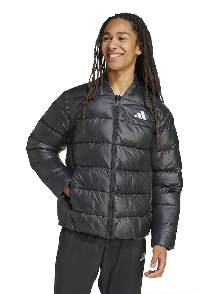 ADIDAS SPORTSWEAR Jacheta cu fermoar si logo - Negru