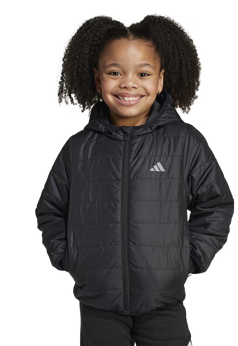 ADIDAS SPORTSWEAR Jacheta cu fernoar si detalii reflectorizante - Negru