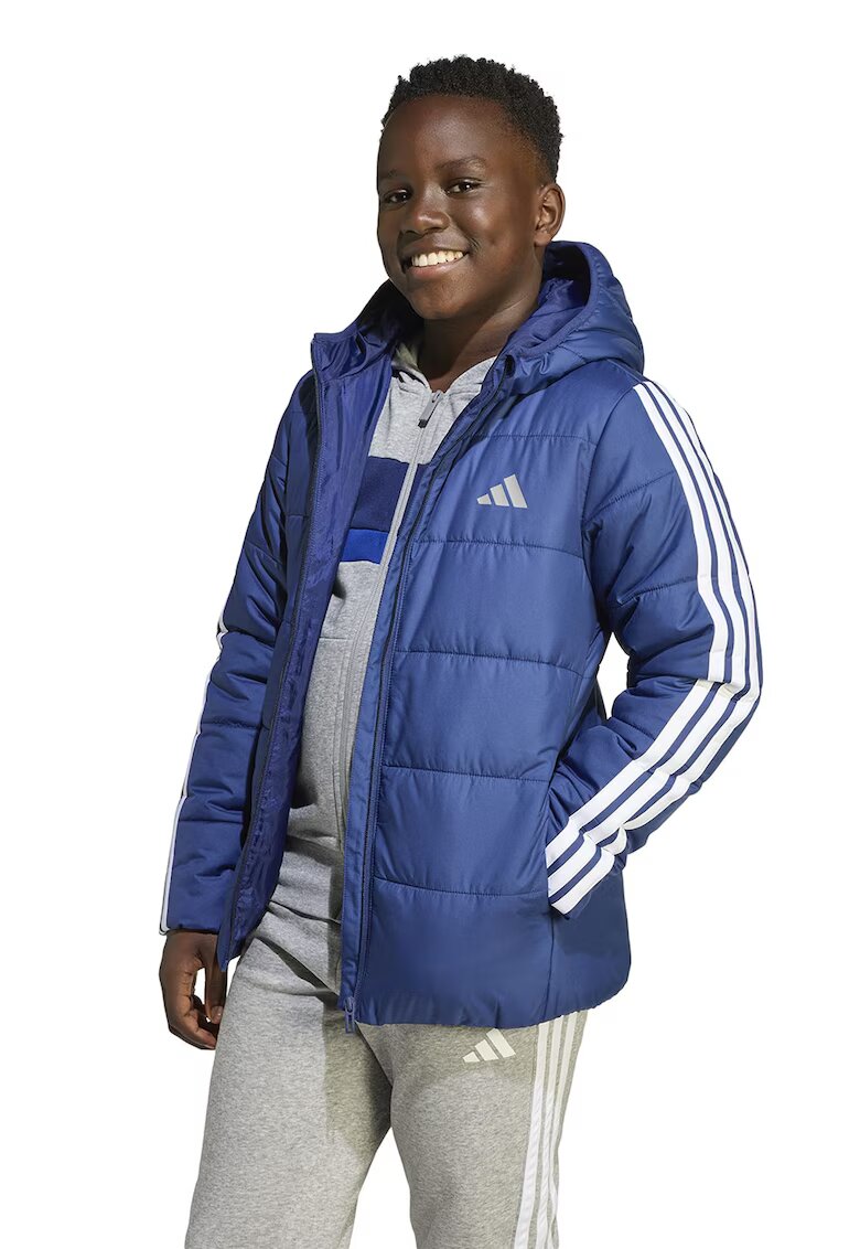 ADIDAS SPORTSWEAR Jacheta cu gluga si aspect matlasat - Albastru royal/Alb optic