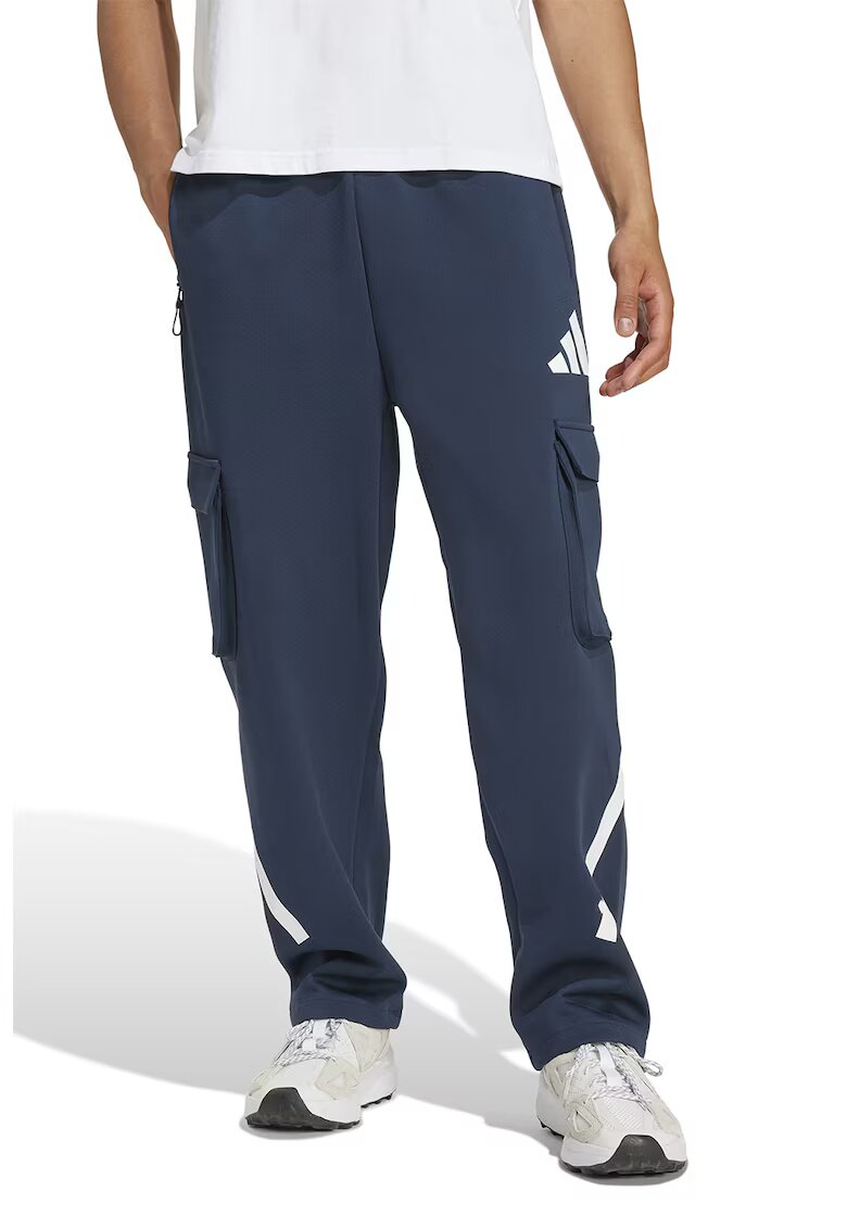 ADIDAS SPORTSWEAR Pantaloni de trening cargo Z.N.E. - Alb/Bleumarin