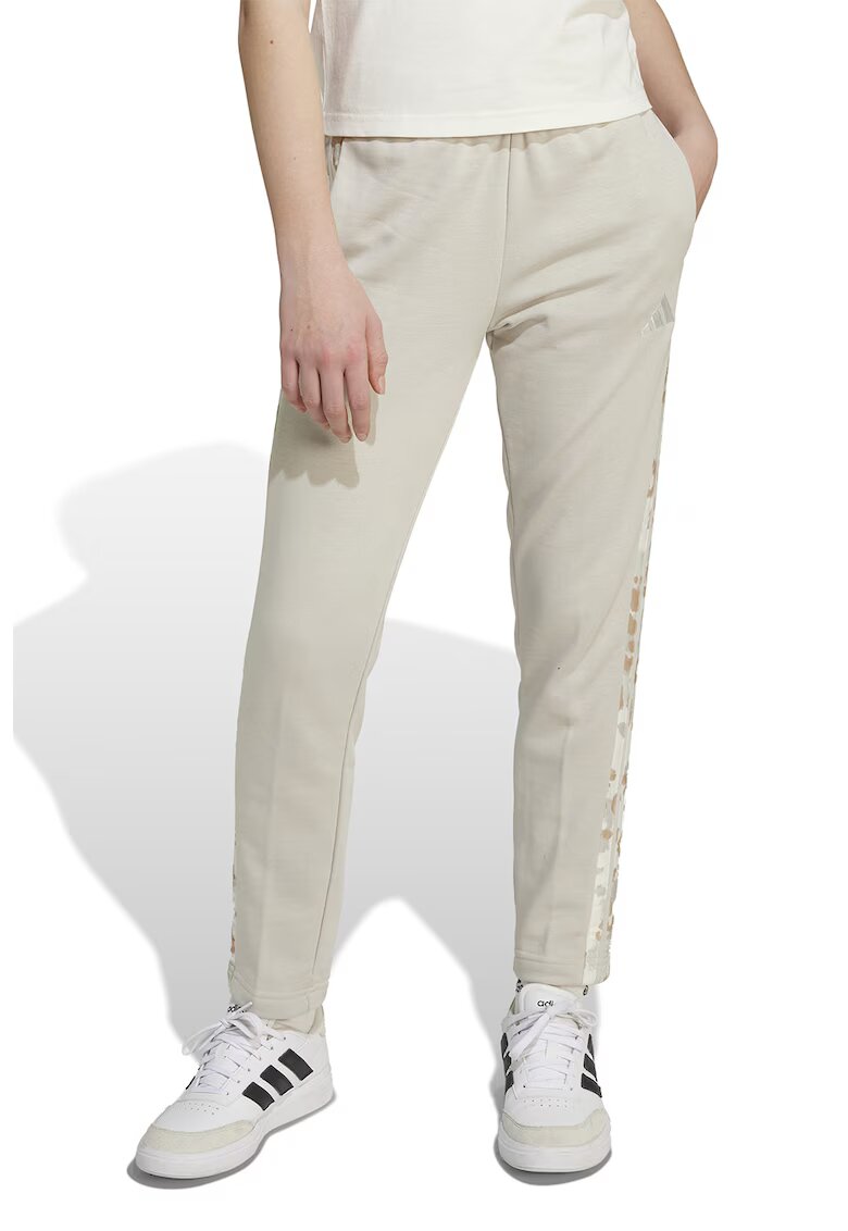 ADIDAS SPORTSWEAR Pantaloni de trening cu benzi laterale cu model si snur - Alb/Caramel/Bej deschis