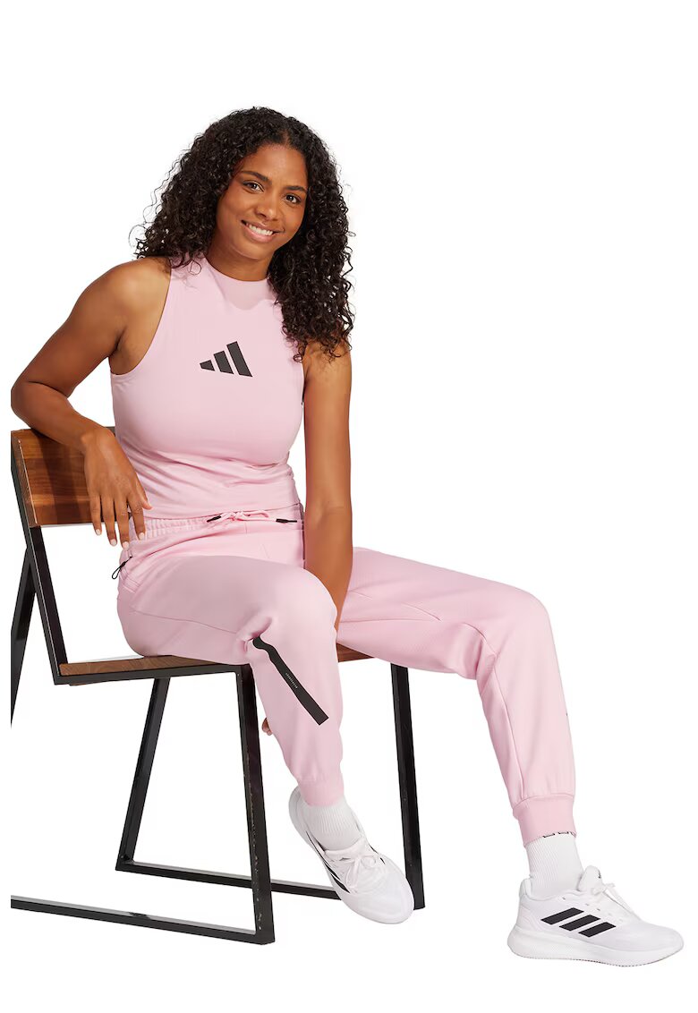 ADIDAS SPORTSWEAR Pantaloni de trening cu buzunare cu fermoar Z.N.E. - Negru/Roz pastel