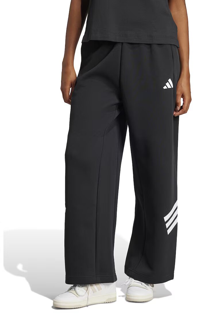 ADIDAS SPORTSWEAR Pantaloni de trening cu croiala ampla - Alb/Negru