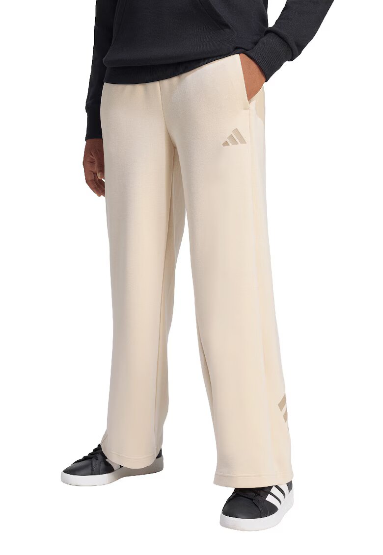 ADIDAS SPORTSWEAR Pantaloni de trening cu croiala ampla si talie medie - Maro nisip