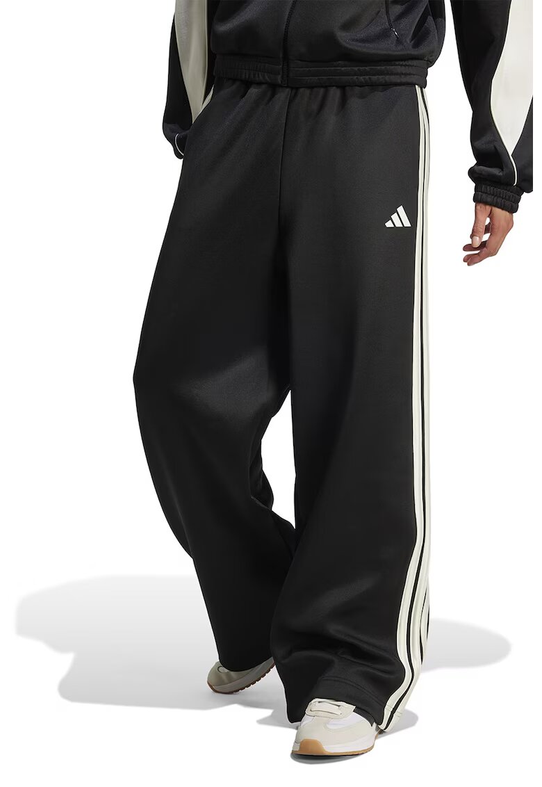 ADIDAS SPORTSWEAR Pantaloni de trening cu croiala ampla Stadium - Negru/Alb murdar
