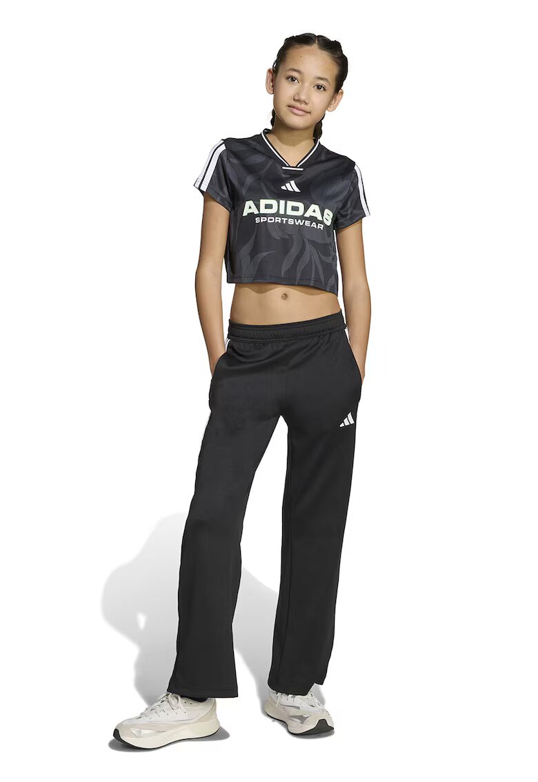ADIDAS SPORTSWEAR Pantaloni de trening cu croiala bootcut si buzunare laterale - Alb/Negru